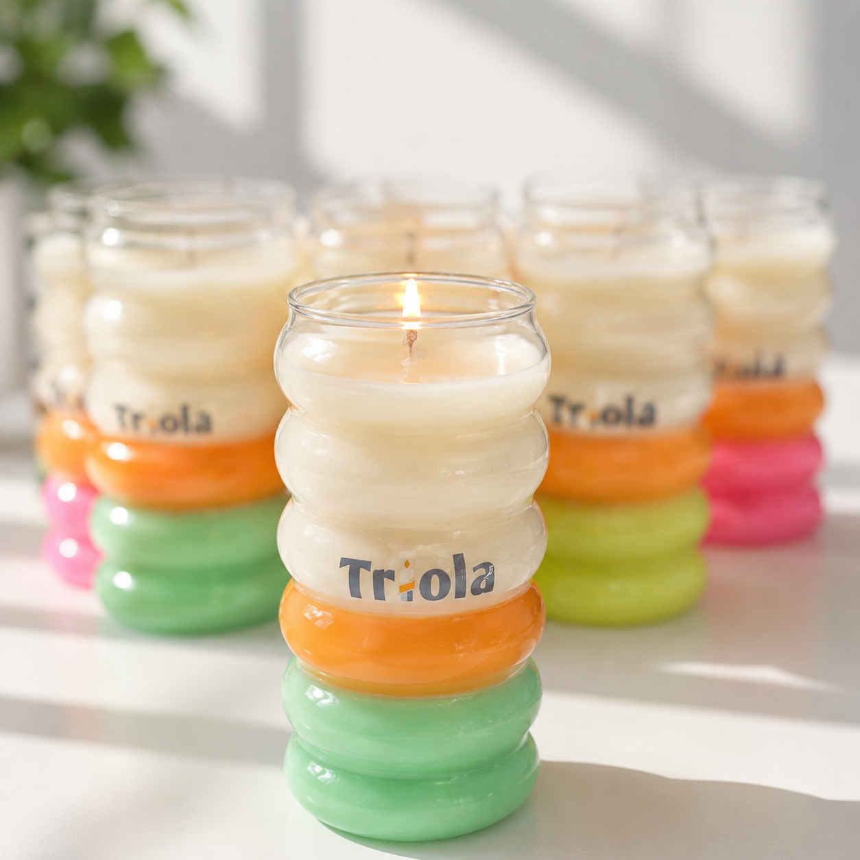 Triola™ Caterpillar - Neon Summer Candle
