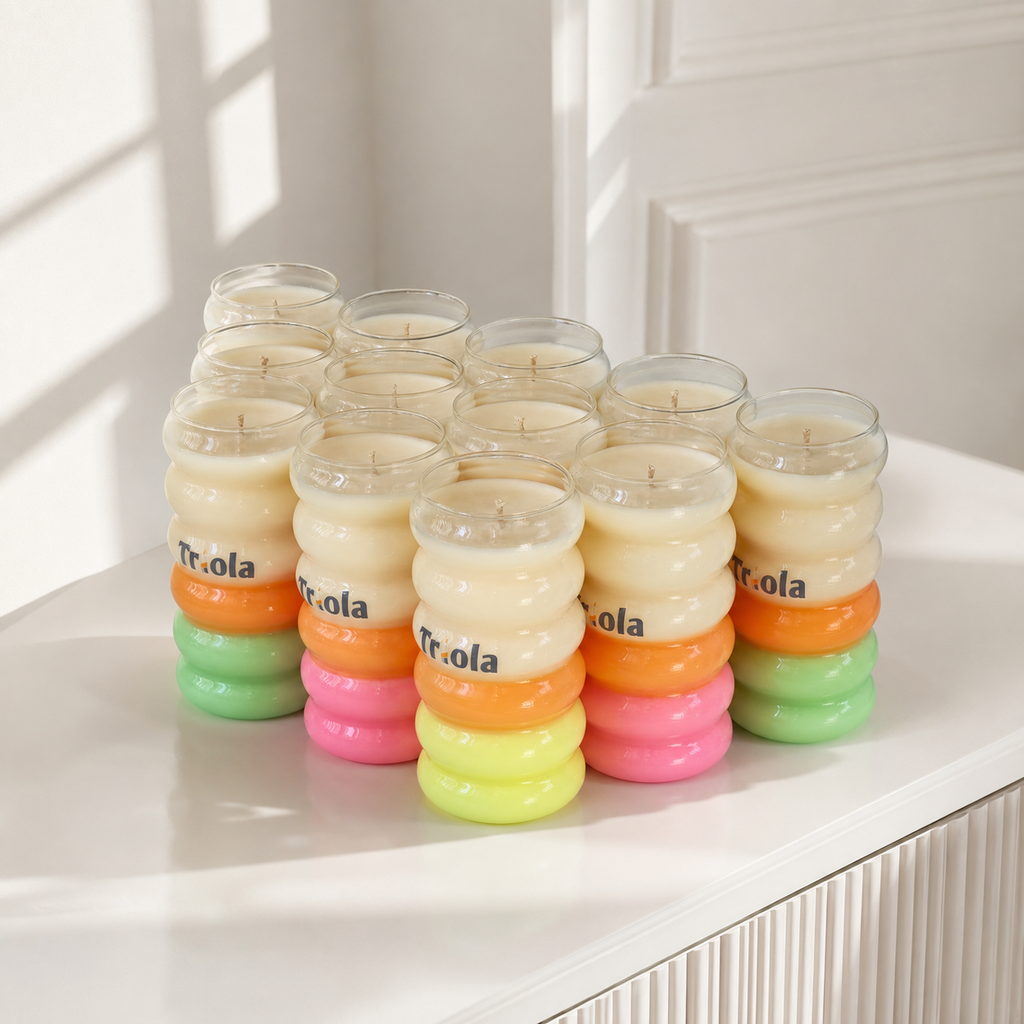 Triola™ Caterpillar - Neon Summer Candle