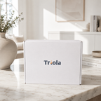 Triola™ Signature Candle Trio Gift Box – Set of 3 Random Decorative Ribbed Pillar Candle Set – Assorted Fragrances