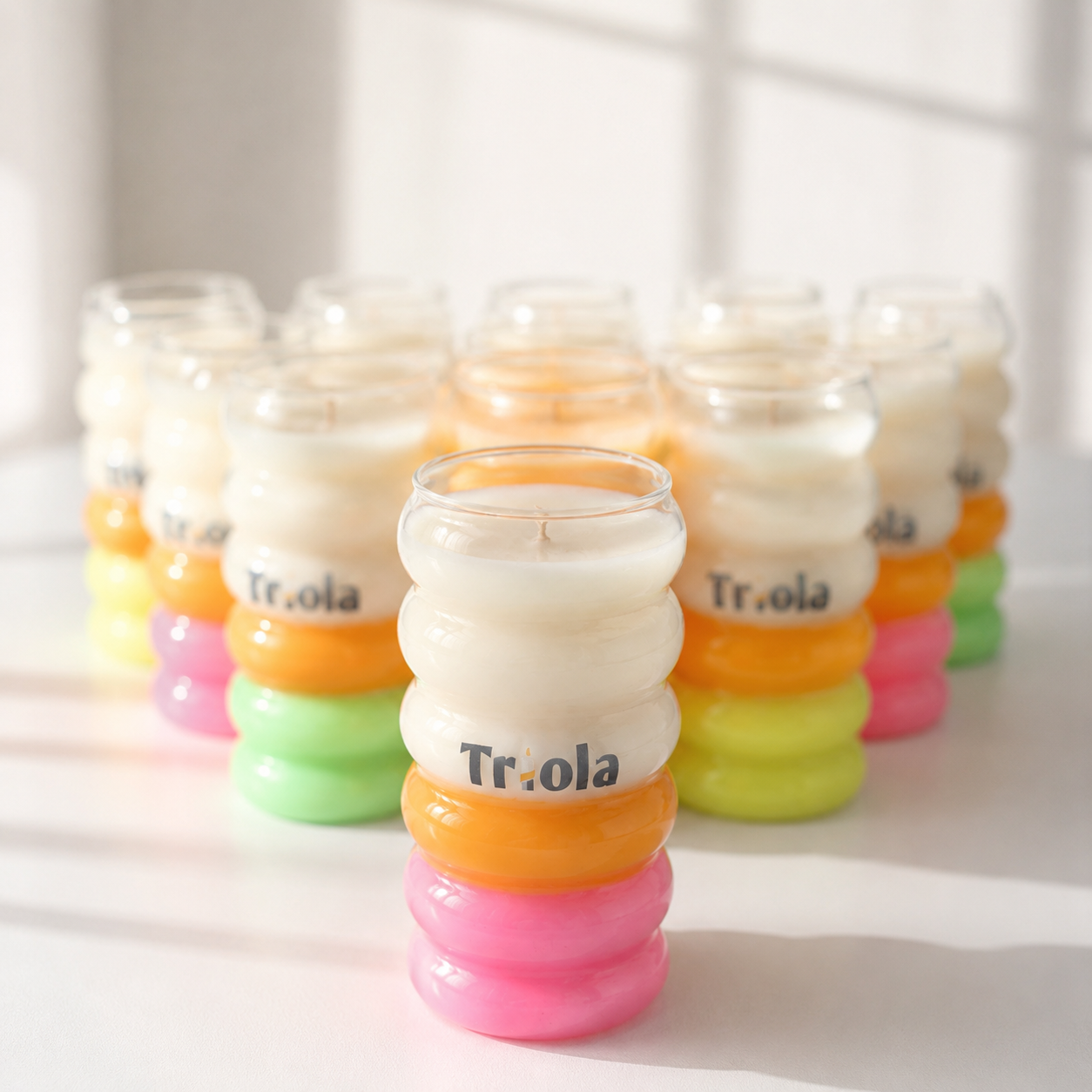 Triola™ Caterpillar - Neon Summer Candle