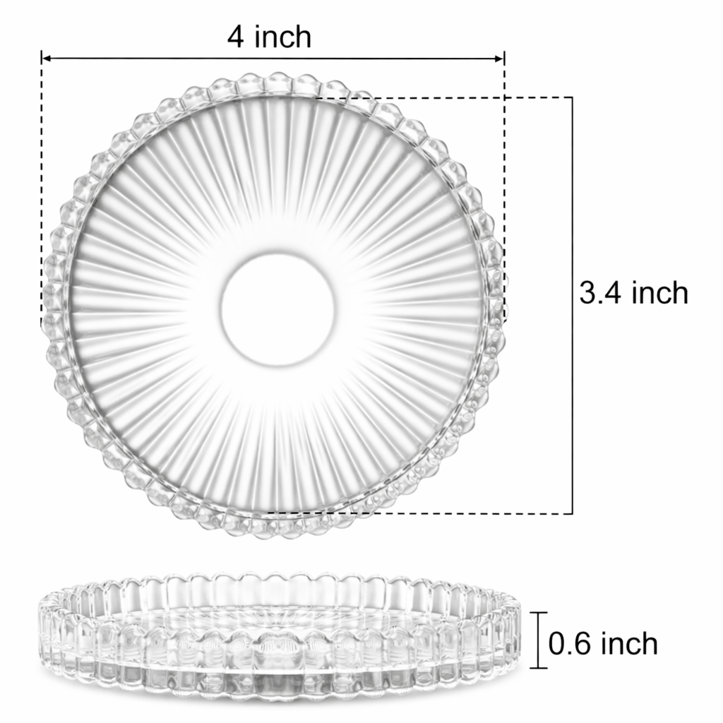 Triola Glass Candle Coaster (Single Piece)